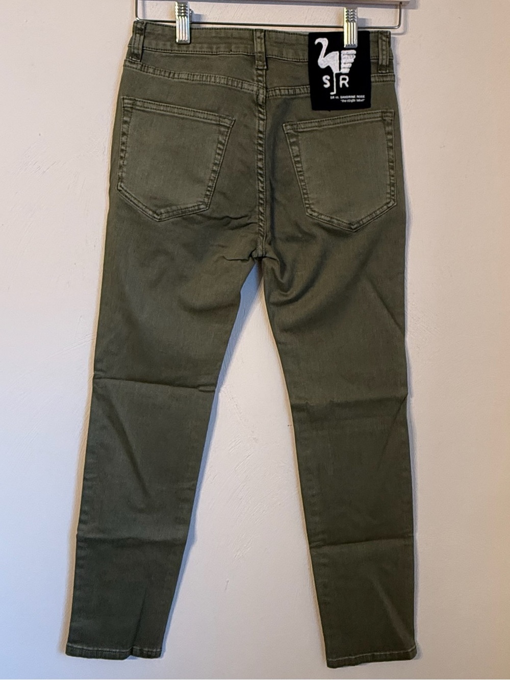 SR vs Sandrine Rose Army Green Skinny Jeans Women’s Size 26 NWT